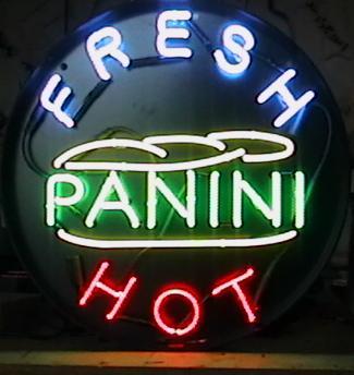 Fresh Hot Panini Neon Sign Round