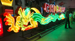 Saved from the Junk Yard... Grauman's Chinese Theater Dragon Neon Sign Restoration