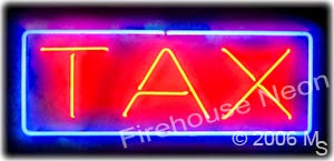 Tax Neon Signs for Year End