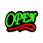 Neon Open Sign Red and Green