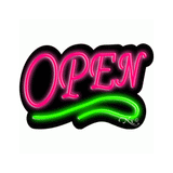 Neon Open Sign Green and Pink