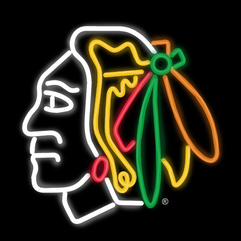 Chicago Blackhawks Hockey Neon Sign