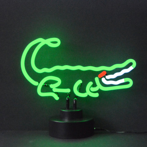 Alligator Neon Light Sign Sculpture