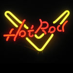 Yellow Hot Rod Neon Light Sign Sculpture