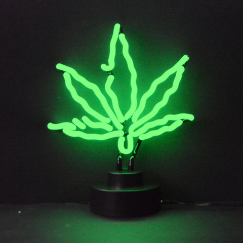 Marijuana Pot Leaf Neon Light Sign Sculpture