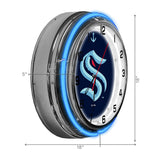 NHL Seattle Kraken Neon Clock Measurements