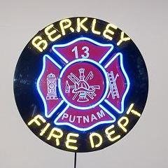 Personalized Fire Fighter Maltese Cross Neon Sign