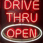 Large Drive Thru Open Neon Sign