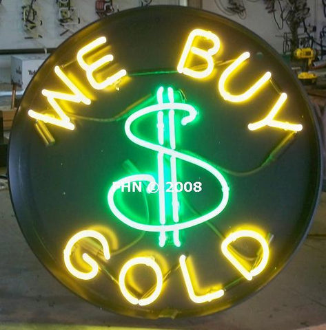 We buy gold neon sign for pawn shop