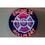Personalized Fire Fighter Maltese Cross Neon Sign