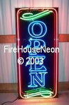 Extra Large Neon Open Sign with Border-Neon Open Signs-Fire House Neon Signs
