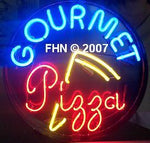 Gourmet Pizza Neon Sign Round