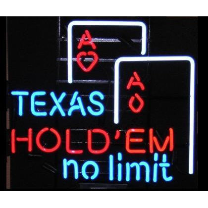 Texas Hold Em Poker Neon Sign