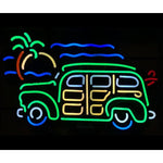 Woody wagon neon bar sign