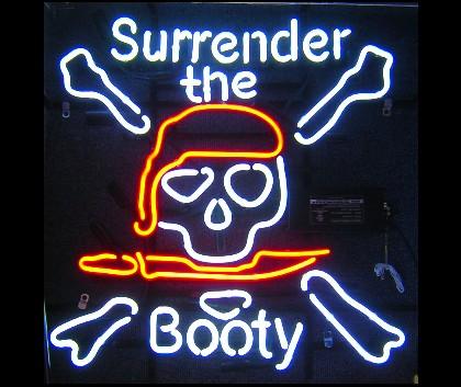 Surrender the Booty Neon Bar Sign