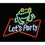 Lets Party with Frog Neon Bar Sign