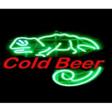 Cold Beer Lizard Neon Sign