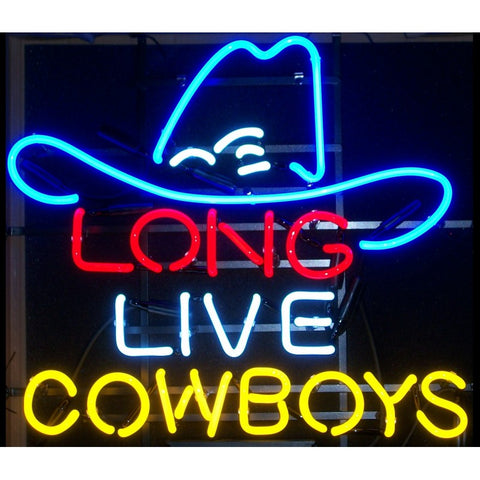 Long live cowboys neon bar sign