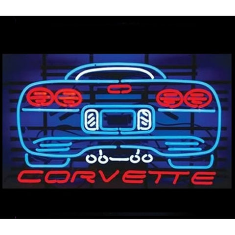 Corvette Back View Neon Sign