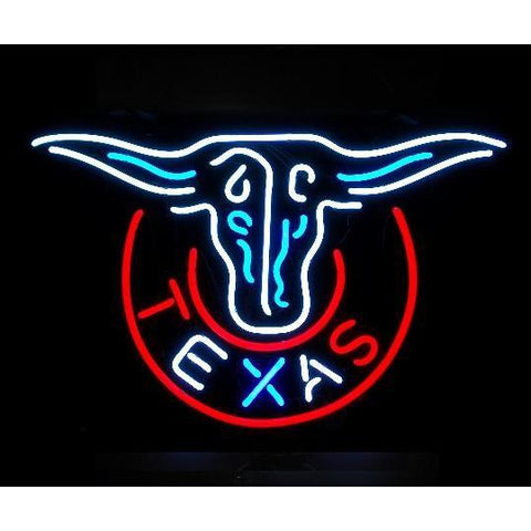 Texas steer neon sign light