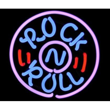 Rock and Roll Neon Light Sign Sculpture