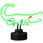 Alligator neon sculpture desk sign