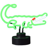 Alligator neon sculpture desk sign