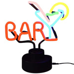 Bar Neon Light Sign Sculpture with Martini