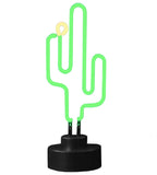 Cactus neon sculpture desk sign