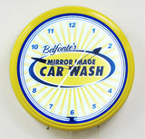 Custom Neon Clock Car Wash