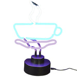 Coffee cup neon sculpture desk sign
