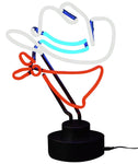 Cowboy neon sculpture desk sign