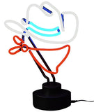 Cowboy neon sculpture desk sign