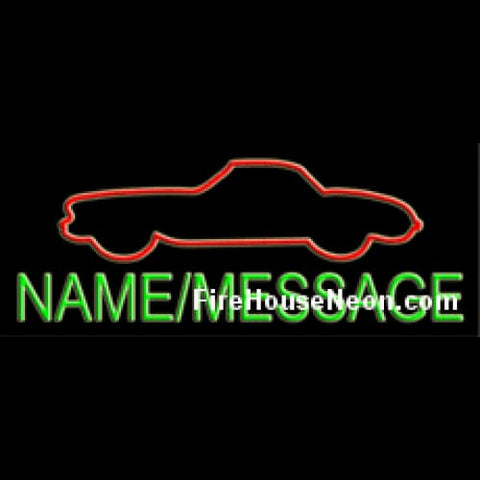 Custom Neon Sign with Corvette - Custom Neon Sign