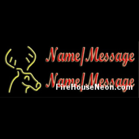 Custom Neon Sign with Deer - Custom Neon Sign