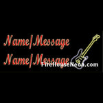 Custom Neon Sign with Guitar - Custom Neon Sign