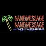 Custom Neon Sign with Island Palm - Custom Neon Sign