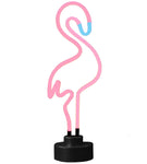 Flamingo neon sculpture desk sign