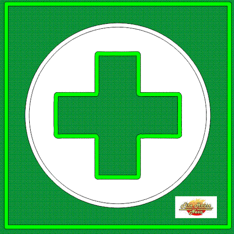 Medical Marijuana Neon Sign Green Cross