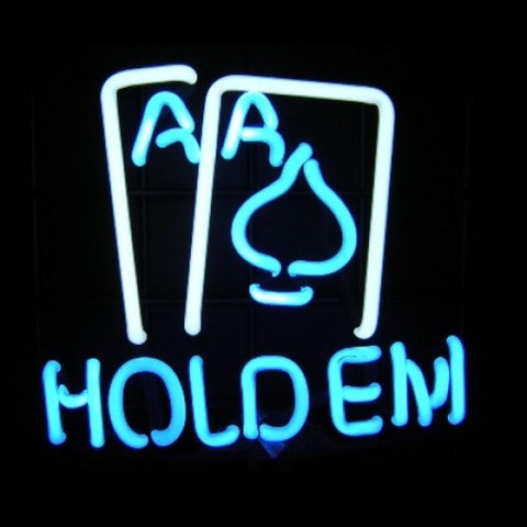 Texas Hold Em Poker Neon Light Sign Sculpture