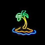 Island Palm Tree Bar Neon Light Sign Sculpture - Neon Sculptures