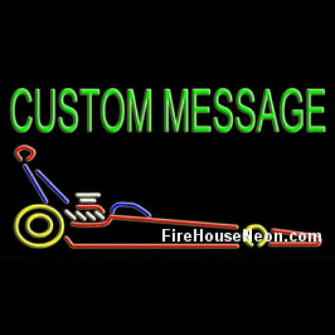 Large Custom Neon Sign with Dragster - Custom Neon Sign