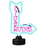 Live nudes neon sculpture desk sign