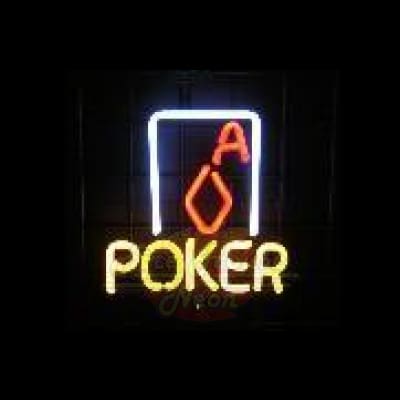 Poker Card Neon Light Sign Sculpure - Neon Sculptures