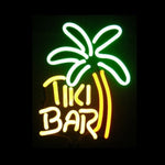 Tiki Bar with Palm Tree Neon Light Sign Sculpture