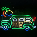 Woody Surf Wagon Neon Bar Sign Light
