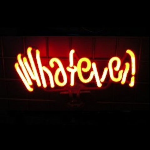 Whatever Neon Light Sign Sculpture